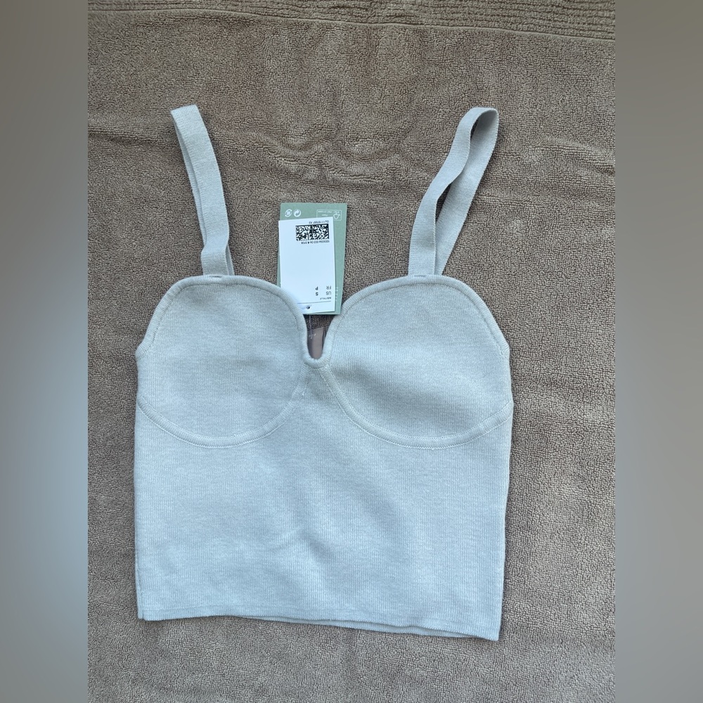H&M Grey Crop Top Size: S New with Tag
